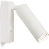 Herstal Pipeline-seinävalaisin Ø 4 x 4,5 x K 12,5 cm metallia mattavalkoinen