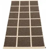 Pappelina , Kudottu Matto Criss Dark Brown 70x150 cm