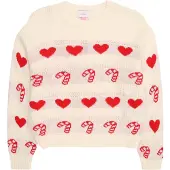 Vero moda Vmcandyhearts Ls O-Neck Pull. Xmas Girl - Cream - 122/128