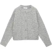 Mango Knitted Button Cardigan - Grey - 9-10