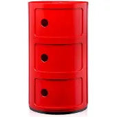 Kartell Componibili säilytyskaluste, 3-osainen, punainen