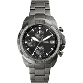 Fossil Bronson Chronograph Smoke Stainless Steel Watch FS5852