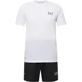 EA7 for man. 8NPV03_PNDDZ Dynamic Athlete T-shirt and trousers set white, black (L), Sport, Tennis / Paddle tennis, Multisport, Polyester, S