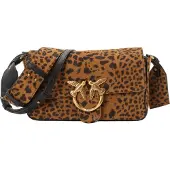 Pinko Slouchy Crossbody-laukku Nahka 22 cm Ruskea