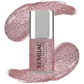 Semilac UV Gel Polish One Step 3in1 Glossy S250 Glitter Pink