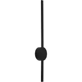 QAZQA Moderni seinävalaisin musta 60cm sis. LED - Clockwise