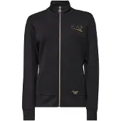 EA7 for woman. 8NTM43_TJ9RZ Evolution zip-up sweatshirt black (S), Casual, Polyester, Long sleeve