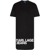 Karl lagerfeld JEANS Mekko musta / valkoinen