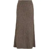 Vila Virelli Ankle Cable Knit Skirt/Bfs - Brown - L