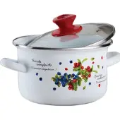 Hobby Hall Emaloitu kattila kannella, 2 l