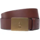 Ralph Lauren for man. 405691693002 Leather belt with brown horse plate buckle (32), Casual