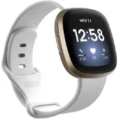 CaseOnline Sport Rannekoru Fitbit Versa 3 - Valkoinen