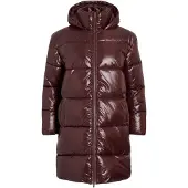 Vila Vilidda L/S Hood Shinny Puffer Jacket - Brown - 38