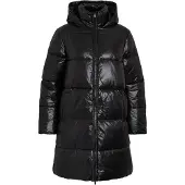 Vila Vilidda L/S Hood Shinny Puffer Jacket - Black - 42