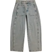 G-Star Carter Barrel Long Pocket Jeans - Medium blue - Women