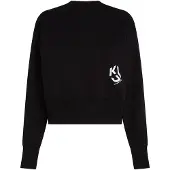 Karl lagerfeld JEANS Collegepaita musta / valkoinen