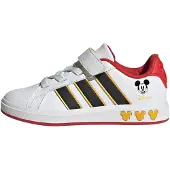 Adidas Urheilukengät 'Grand Court Mickey' keltainen / punainen / musta / valkoinen