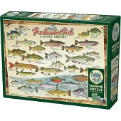 Wooden.City Puzzle Cobble Hill 1000 det. Pohjois-amerikan makean veden kalat