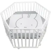 Roba Hexagon Leikkikehä + Pyörät, Miffy White