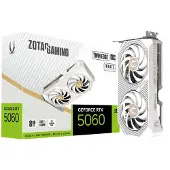 Zotac GAMING GeForce RTX 5060 Twin Edge OC White Edition, GeForce RTX 5060, 8 GB, GDDR7, 128 bittiä, 7680 x 4320 pikseliä, PCI Express x8 5.0 (ZT-B50600Q-10M)