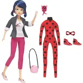 Bandai Miraculous Ladybug - Modedocka 26 cm och hennes två kläder
