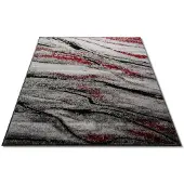 Hobby Hall Matto harmaa/punainen 120 cm x 170 cm
