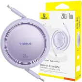 Baseus USB Cable Free2Pull USB-C to iP 20W 1m (purple)