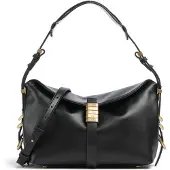 Pinko Saddle Olkalaukku Nahka 23 cm Musta