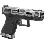 WE G-force 19 Sv Silver Barrel Metal Version Gbb Airsoft-pistooli