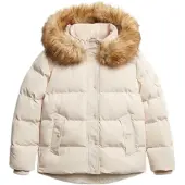 Superdry for woman. W5011929A Everest Five Baffle beige coat (M), Casual, Recycled Polister, Sustainable