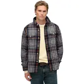 Superdry for man. M4011018A Heavy Blue Checked Shirt (XXL), Casual, Cotton, Long sleeve