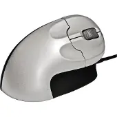 BakkerElkhuizen Grip Mouse Medium Wired, ergonominen pystyhiiri oikealle kädelle, USB-A, hopea