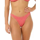 Rip Curl Shell Cove High Leg Cheeky - Red - L