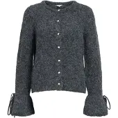 Object Objsalika L/S Re Knit Cardigan 142 - Grey - XL
