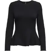 ONLY Onlkenya L/S Peplum Top Jrs - Black - XS