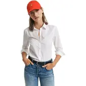 Gant for woman. 4300486 Slim fit shirt in white poplin (38), Casual, Party, Cotton, Classic, Long sleeve