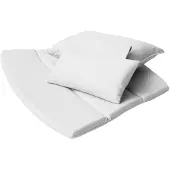 Cane-Line Breeze tyynysetti loungenojatuoli korkea selkänoja Natté white
