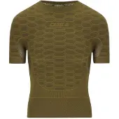 Q36.5 Base Layer 2 Short Sleeve Undershirt Green Brown, Size S/M