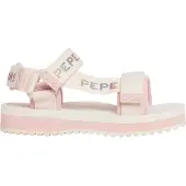 Pepe Jeans for girl. PGS70068 Raw white trek strappy sandals (40), 1 to 3 cm, Velcro, Casual, children's fashion