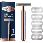 Gillette King C. Double Edge partakone + vaihtoterät 5 kpl