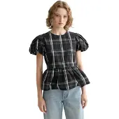 Scotch & Soda Cap Taffeta Peplum Lyhythihainen Bluusi