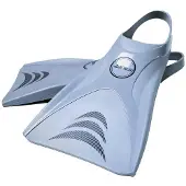 Zone3 Silicone V-Flex Ergo Swim Training Fins Silver - XL