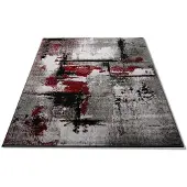 Hobby Hall Matto, harmaa/punainen, 240x330 cm