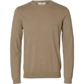 Selected Homme Slhberg Crew Neck Noos - Beige - XL