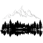Hobby Hall Ripustettava koriste Nature And Mountain 51 cm