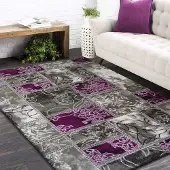 Hobby Hall Matto harmaa/ violetti 120x170cm