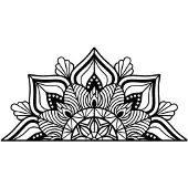Wallity metallinen seinäkoriste Mandala, 118x59 cm