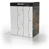 DecoKing Elektrisk girlang LED, ridå, vit, 1x2 m