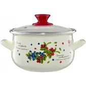 Hobby Hall Emalikattila kannella Mustikka, 4,2 l, 20 cm
