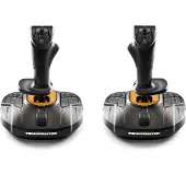 Thrustmaster T.16000M FCS Space Sim Duo -lentosauvasetti PC-tietokoneelle, musta, oranssi, langallinen